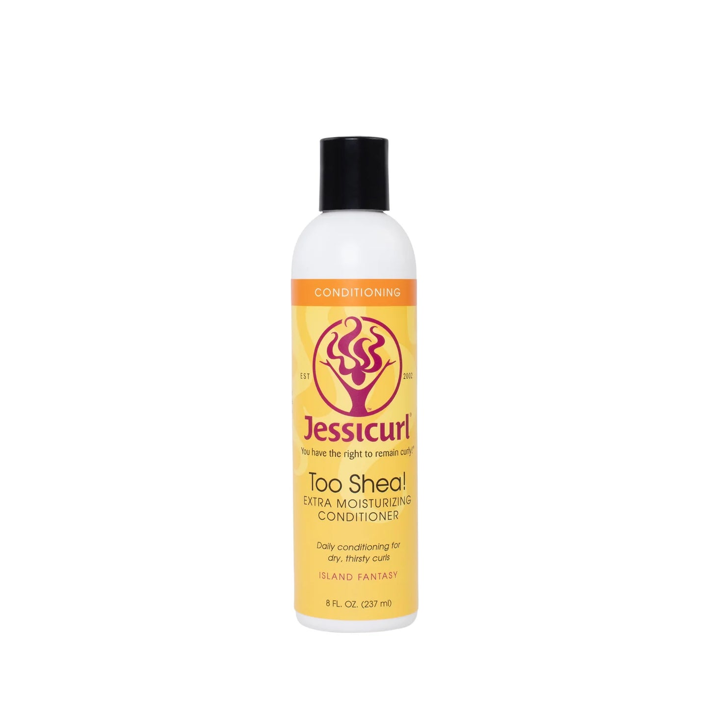 Jessicurl Too Shea! Extra Moisturizing Conditioner bottle on a white background