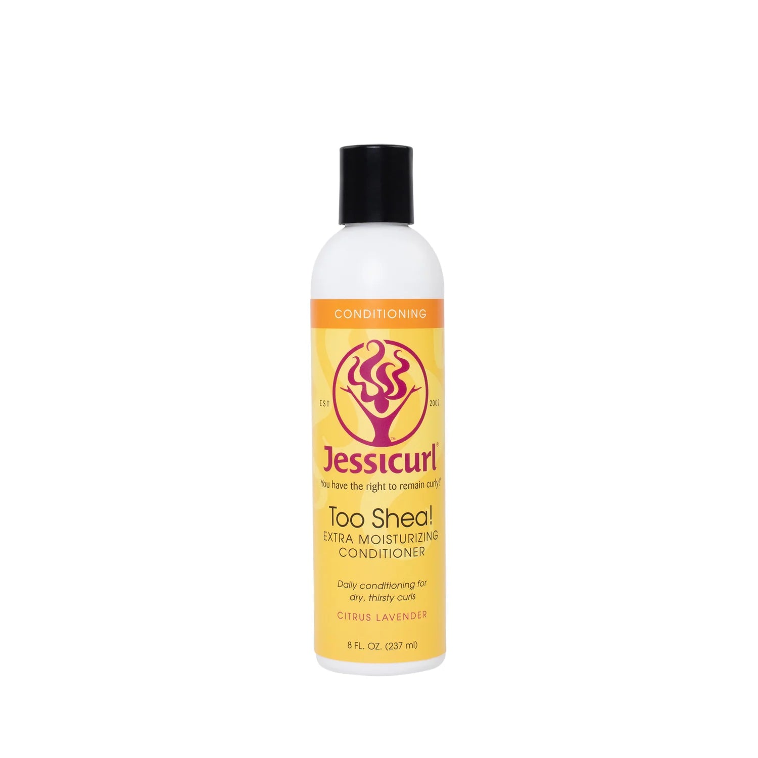 Jessicurl Too Shea! Extra Moisturizing Conditioner bottle on a white background