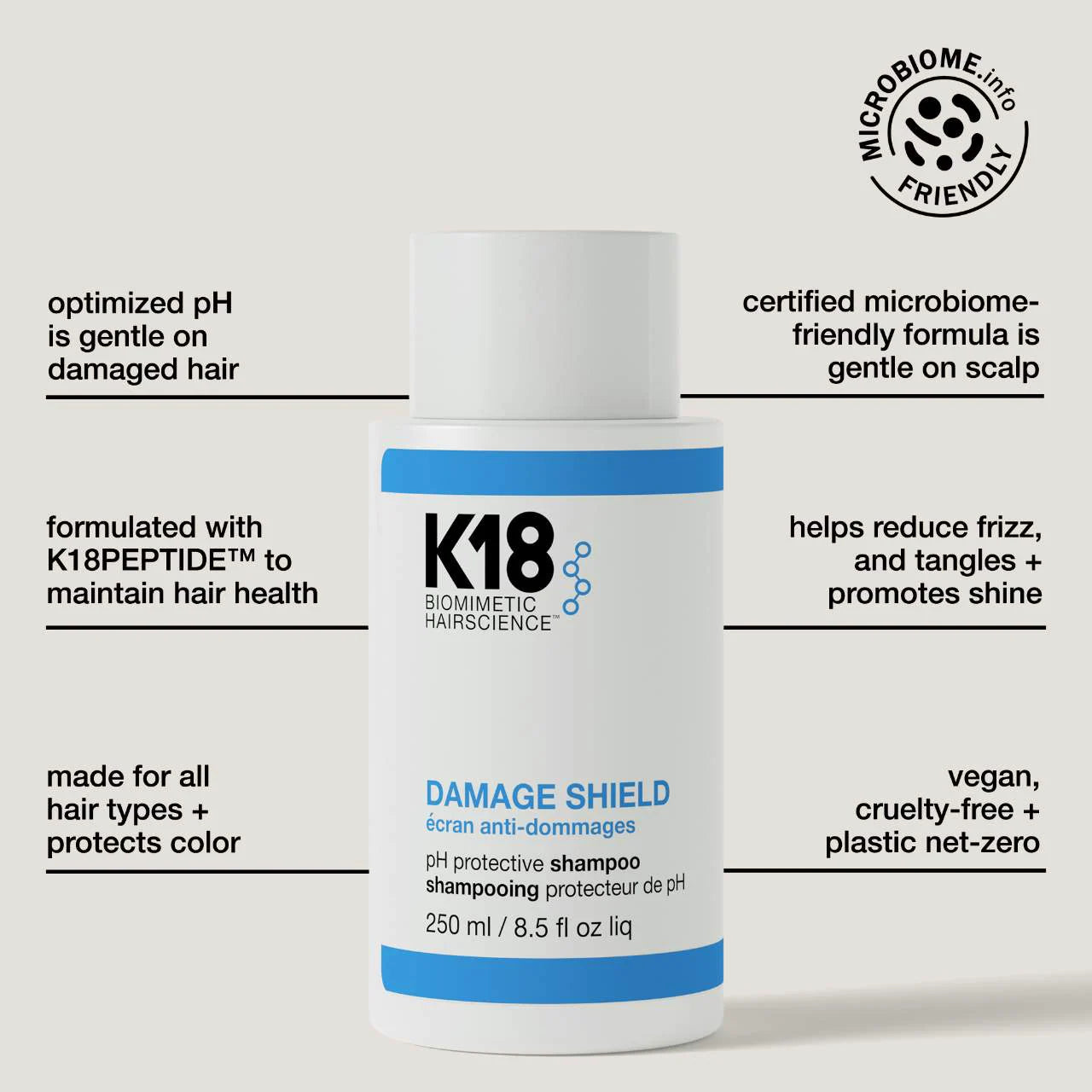 K18 DAMAGE SHIELD pH Protective Shampoo